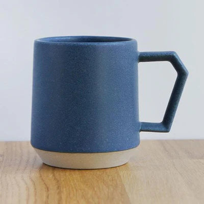 Large Blue Matt porcelain mug