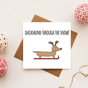 Dachshund Christmas Card